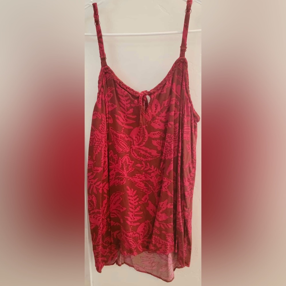 Torrid Pink and Brown Floral Top